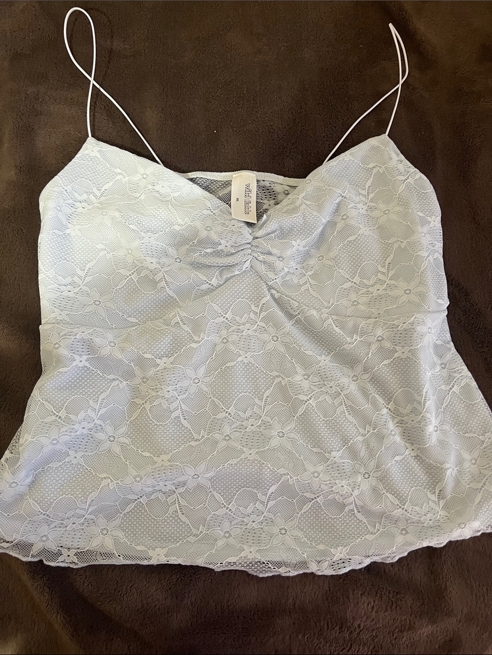 Wild Fable Light Blue Lace Spaghetti Strap Camisole